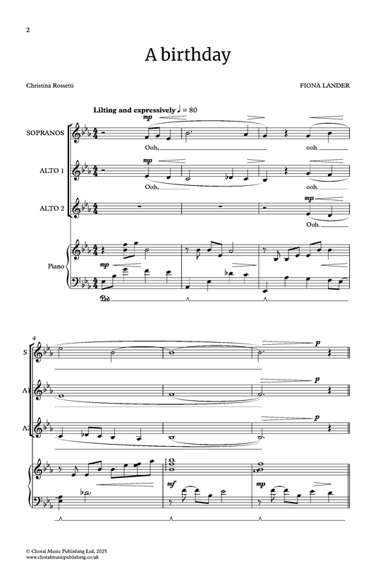 A birthday (Fiona Lander)
