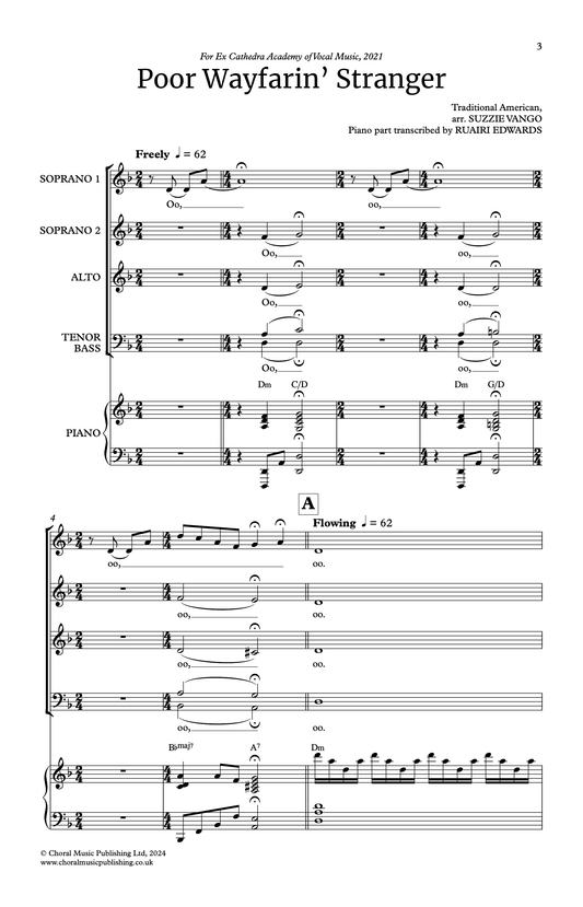 Poor Wayfarin' Stranger (arr. Suzzie Vango)