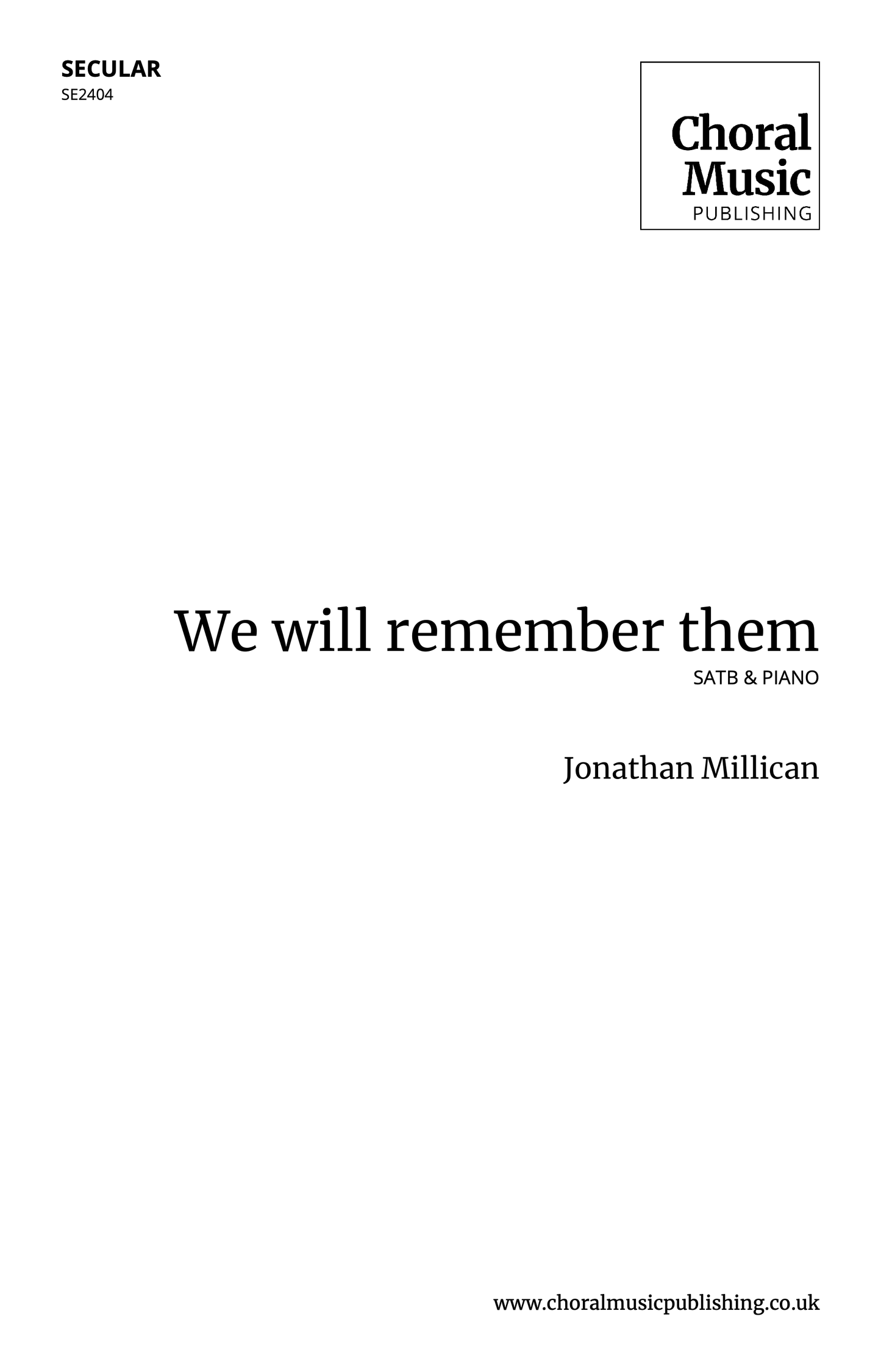 We will remember them (Jonathan Millican)